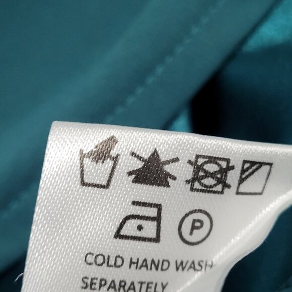 Lovers + Friends Green Strapless Asymmetric Slit Stretch Midi Dress USA Medium M - Picture 15 of 15